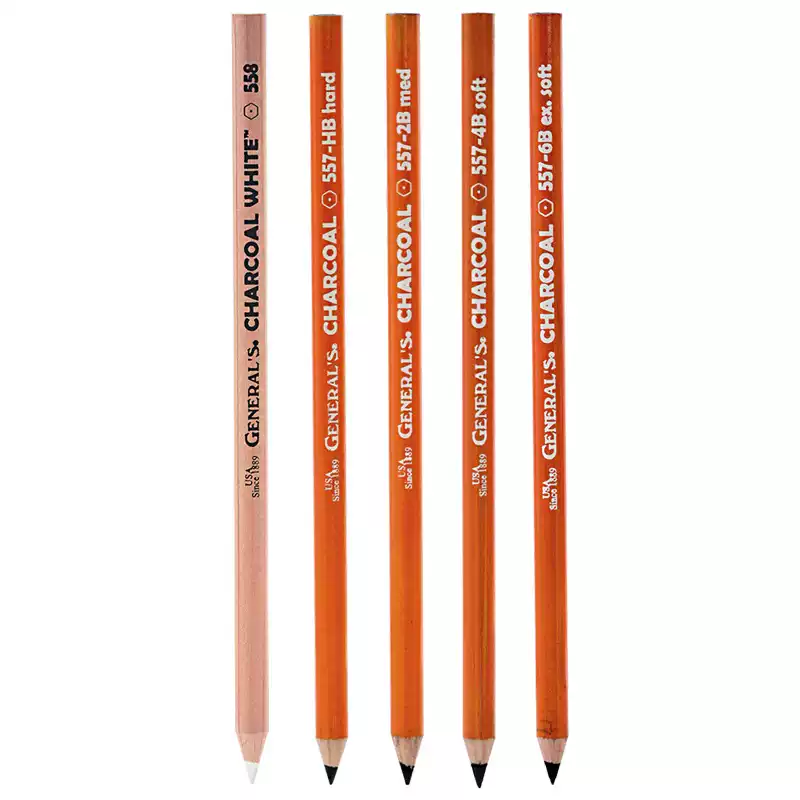 General’s “The Original” Lápis de Carvão Artístico — HB, 2B, 4B e 6B, Importados dos EUA