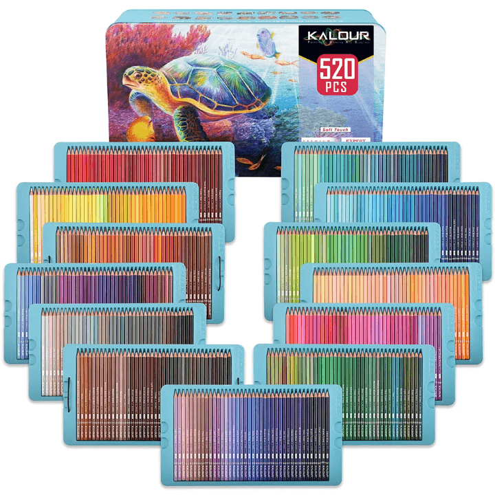 KALOUR 520 cores conjunto de lápis colorido oleoso
